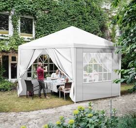 H02-1231-01-g3 Aneuhs Canopy Party 10ftx10ft Outdoor Wedding Tent Gazebo With 4 Side Walls Heavy Duty