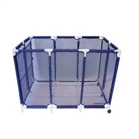 Angel Sar 313094934916 47.2 Inch W X 30.2 D 34 H Blue And White Plastic Outdoor Storage Cabine