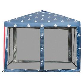 X116.5x101.5 Angeles Home 8ck70op155 Pop-up Canopy Tent 116.5 Inch Blue 4-removable Mesh Walls