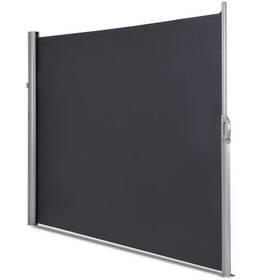 M35-8op71 Angeles Home Outdoor Privacy Screens 9.87ft W Retractable Folding Metal In Black