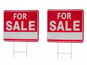 Annper 102003004 2-pack For Sale Sign 16x12 Inch Double-sided Corrugated Plastic Heavy Duty
