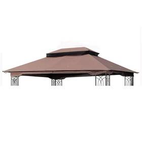 Xs-w41941991 Anvil Replacement Canopy Top 13ftx10ft Outdoor Patio Double Roof Gazebo Brown