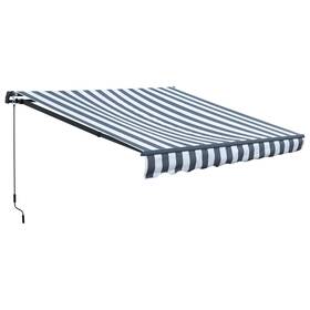 Aoodor 643556188787 10ft X 8ft 5ft Retractable Window Awning Sunshade Shelter Polyester Fabric Wit