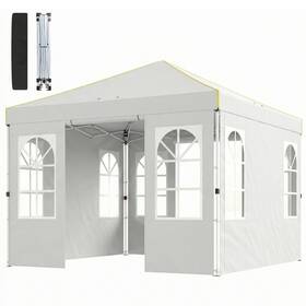 Aosom 673986554814 9.6 X Ft Pop Up Canopy Tent With Sidewalls One Push Setup Upf50 Portable