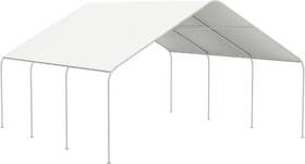 Us84c-524v00wt0131 Aosom Llc Carport 19ft X 19.5ft Heavy Duty Party Tent Portable Garage Outdoor Canopy