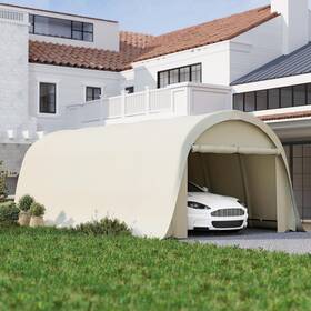 Aosom Llc Us84c-700v00bg0131 12ft X 23.6ft Heavy Duty Carport Portable Garage Car Canopy Tent With Upf50 Sun