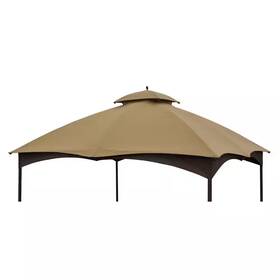 Apex Garden 726084237100 10 X 12 Ft. Outdoor Living Replacement Canopy Top Massillon Turnberry Gazebo Tan