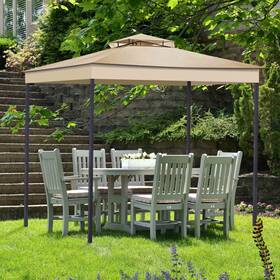 07top013-1210t Apluschoice V 12.8x10.7 Ft Canopy Top Replacement For 2-tier Sunjoy L-gz339pal Gazebo Cover
