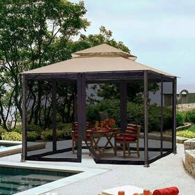 07top016-s10-net Apluschoice Universal Replacement Mosquito Mesh Netting Zip Side Walls Fits 10x10ft Canopy
