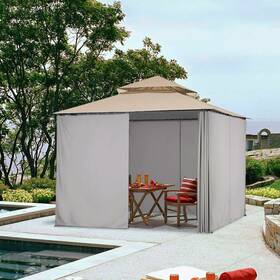 07top017-sw1010-09 Apluschoice Universal 10x6.5ft Replacement Privacy Side Wall Panel Curtain For 10x10ft Canopy