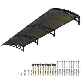 Apluschoice 767571309221 Door Window Awning Patio Cover Uv Rain Polycarbonate Hollow Sheet Outdoor 2 Pack