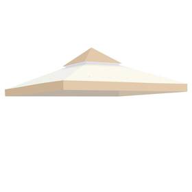 A-07-005-002-top Apluschoice Aplus 10x10ft 2-tier Gazebo Top Replacement Outdoor Canopy Cover Sand Ivory