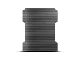 8706374 Armordillo Usa Horizontal Line Rubber Truck Bed Mat - Black Fits 2007