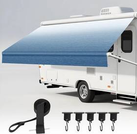 Artisan Wonders Store 445020122128 16ft Rv Awning Fabric Replacement - Heavy-duty 19oz For Camper