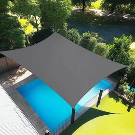 Ap-cmsr082060 Artpuch Canopies 96 Inch Lx240 Wx0.1 H Sun Shade Sail Uv Block185 Gsm Dark Gray