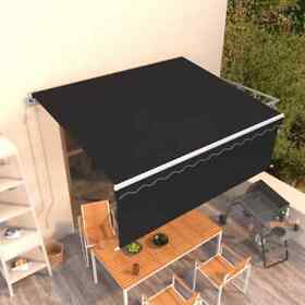3095729 Automatic Retractable Awning With Blind 13.1footx9.8foot Blue&white