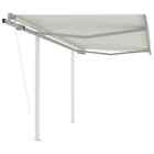 3095737 Automatic Retractable Awning With Posts 9.8footx8.2foot Cream