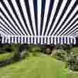 Aw10x8bwstr03 Aleko Outdoor Retractable Deck Awning Patio 10x8 Blue White Color 091037442505