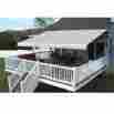 Aw10x8greywht Aleko Outdoor Retractable Awning 10x8 Patio Sunshade Solid Gray White Color