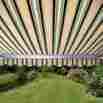 Aw12x8mstrgr58 Aleko Outdoor Retractable Deck Awning 12x10 Patio Sunshade Multistripes Green 013964716085