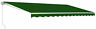 Aw13x10green39-hd Aleko Manual Patio Retractable Awning Aluminum Flexible Pitch 0013964716184