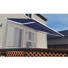 Aw13x8blue30 Aleko Retractable Patio Awning Ft Deck Sunshade Blue 649870020895