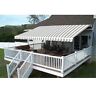 Aw6.5x5greywht Aleko Retractable Patio Awning Ft Deck Sunshade Grey 703980250686