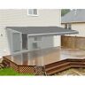 Aw8x6.5gy80 Aleko Outdoor Retractable Deck Awning Patio Sunshade Grey 703980250679