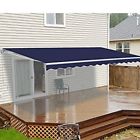 Awm12x10blue30 Aleko Motorized Retractable Patio Awning