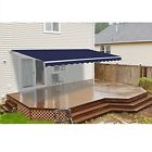 Awm13x10blue30 Aleko Motorized Retractable Patio Awning