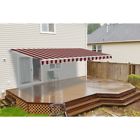 Awm13x10mstrre19 Aleko Retractable Motorized Garden Patio Awning Multistripes Red 655222808561