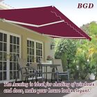 Awn-3025 Strong Camel Manual Yard Retractable Patio Deck Awning Cover Canopy