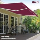 Awn-3630 Strong Camel Patio Awning Retractable Manual Yard Deck Canopy