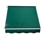 6drop Awning Garden Yard Retractable Outdoor Arm - Manual Green Patio