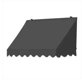 3020960 Awning In A Box 4 Ft. Traditional Manually Retractable 26.5 Inch Projection Charcoal