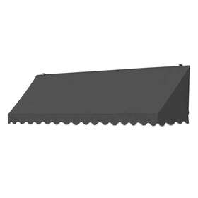 3020962 Awnings In A Box Traditional Manually Retractable 26.5 Inch Projection Charcoal Gray