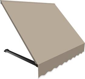 Awntech 731478050487 6 Ft. Dallas Retro Open-sided Slope Style Door Awning Fixed Canopy