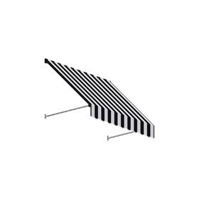 Awntech 731478138482 3.38 Ft. Santa Fe Twisted Rope Arm Window And Entry Awning Black White