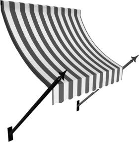No21-az-3gw Awntech 3 Ft. New Orleans Spear Arm Door/ Window Awning Fixed Canopy