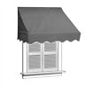 Awwin-grwtstr Aleko Feet Gray Outdoor Front Door Window Awning 703980255735