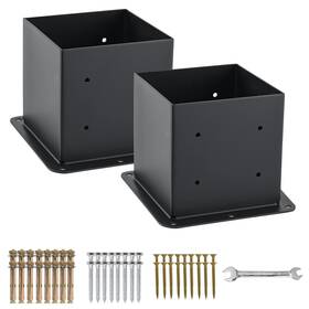 13ga Axwhys 768599997940 6x6 Post Base 2 Pcs Inner Size 5.6x5.6 Anchors Thick Solid Stee
