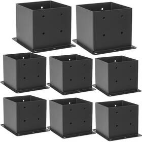 B947467 Axwhys 6x6 Post Base 8 Pcs Inner Size 5.6x5.6 Anchors 13ga Thick Sol
