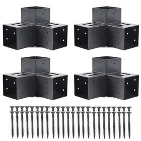 P892754 Axwhys 4x4 Pergola Brackets Actual 3.6 Inch X3.6 3 Way Right Angle Corner Diy Kit