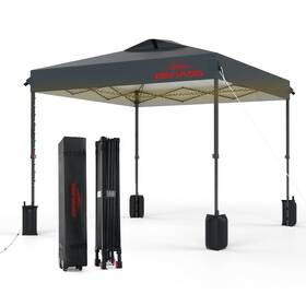 10x10-gy Benass 10x10 Pop Up Canopy Easy Tent Heavy Duty Tents For Parties One P