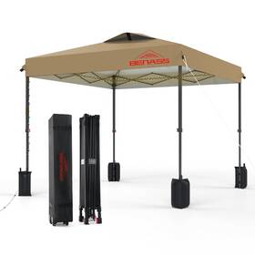 Benass 10x10-kh 10x10 Pop Up Canopy Easy Tent Heavy Duty Tents For Parties