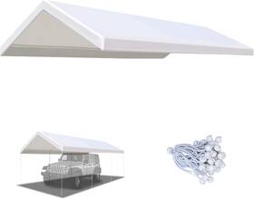 Cg1220 Benefitusa 12ftx20ft Carport Canopy Tent Garage Replacement Top Tarp Car Shelter C
