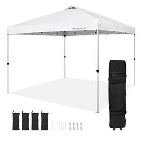 Dcstpb10x10ft24d7v062 Bentism 10x10 Ft Pop-up Canopy Tent Waterproof Sun Shelter With Roller Bag And Sandbags