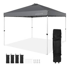 Dcstps10x10ftasxav062 Bentism Pop Up Canopy Tent 10 X Ft 250 D Pu Silver Coated Tarp With Portab