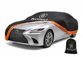 Bertrand Max Protecion Llc Bcc-blor-3xxl Heavy Duty Sedan Car Cover A4 - Xxl 213x79 Black-orange