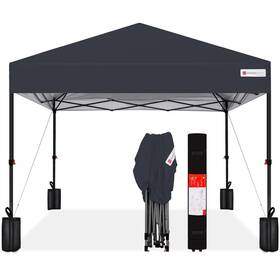 1-butto Best Choice Products 842957121724 10x10ft 1-person Setup Pop Up Canopy Tent Instant Portable Shelter With